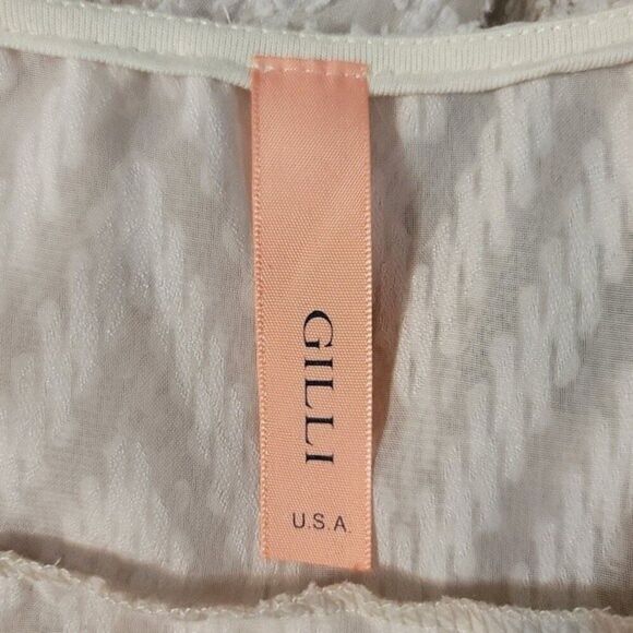 Gilli Ivory Blouse with Great Detailing on the Back Sz L - Picture 4 of 6